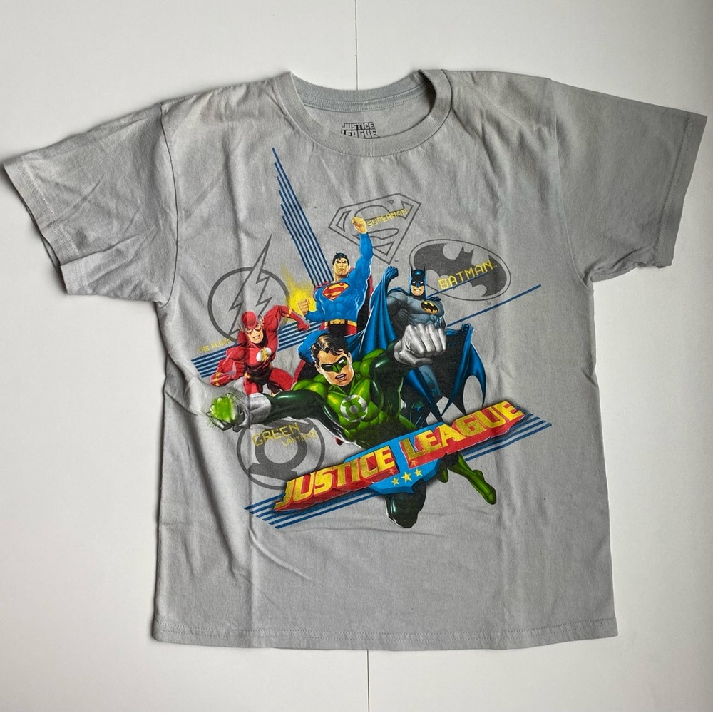 DC Comics Justice League Gray T-Shirt Boys size XL